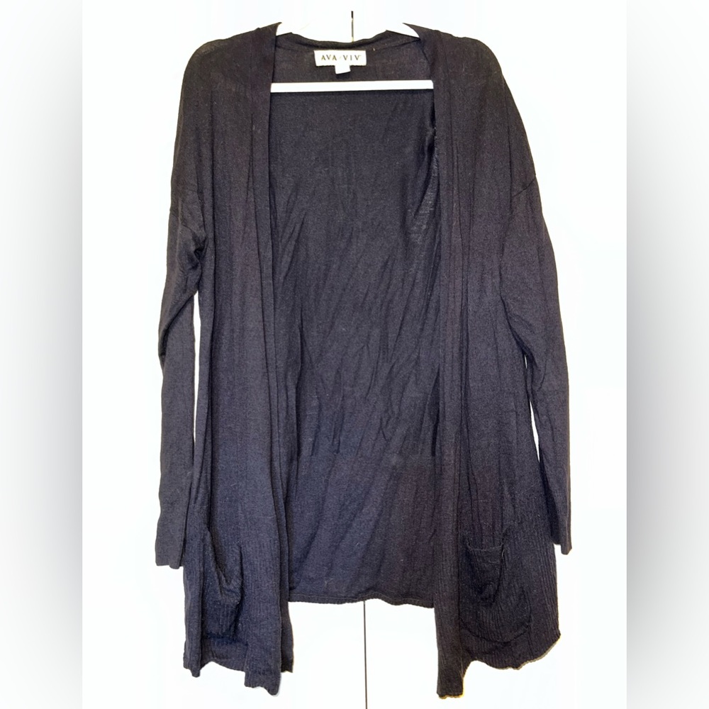 Ava & Viv Long Open Cardigan